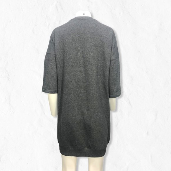 Gray ASOS 3/4 Sleeve Sweater "72" Dress Sz 2 - Picture 5 of 9